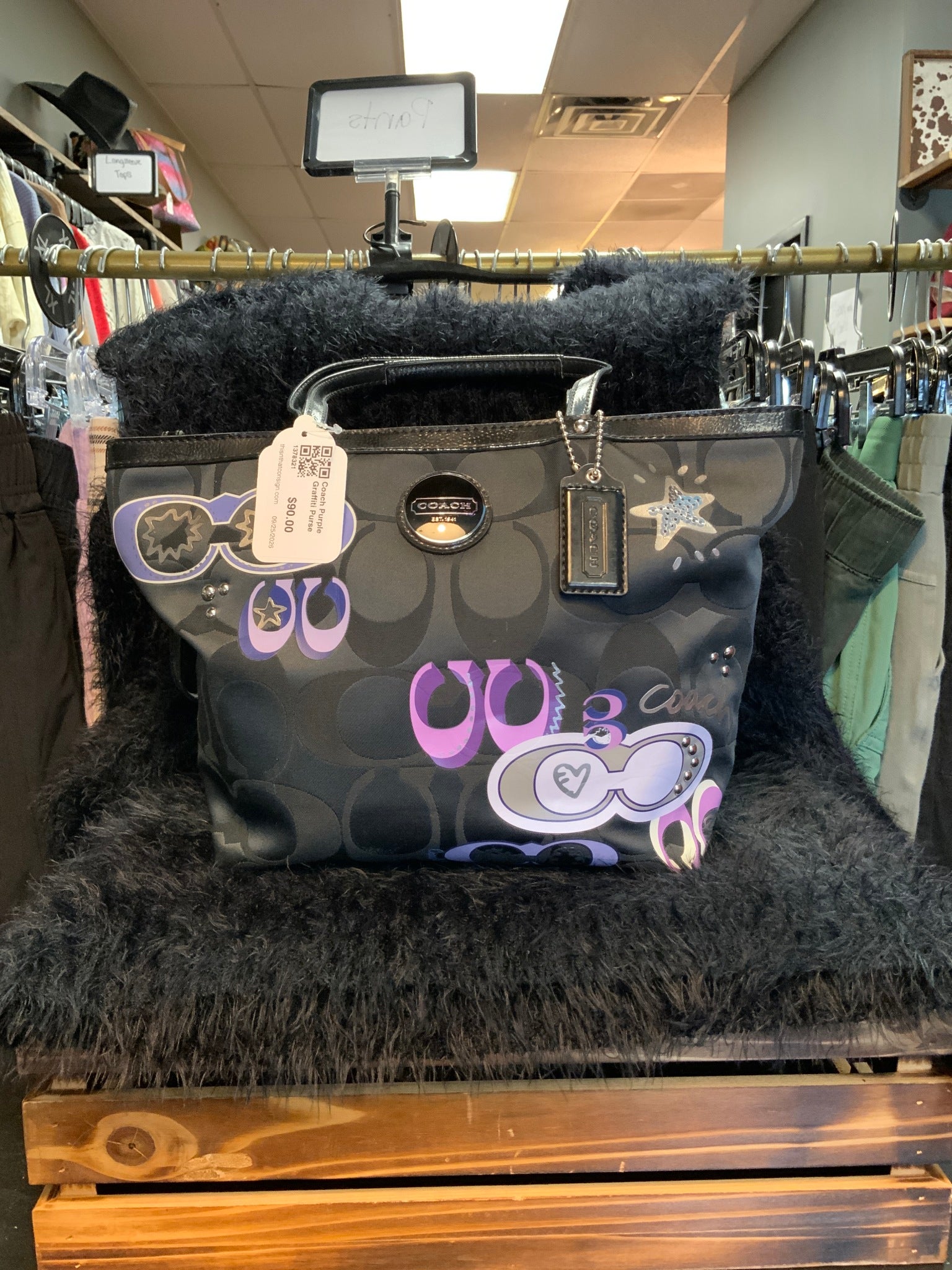 Coach Purple Graffiti Purse