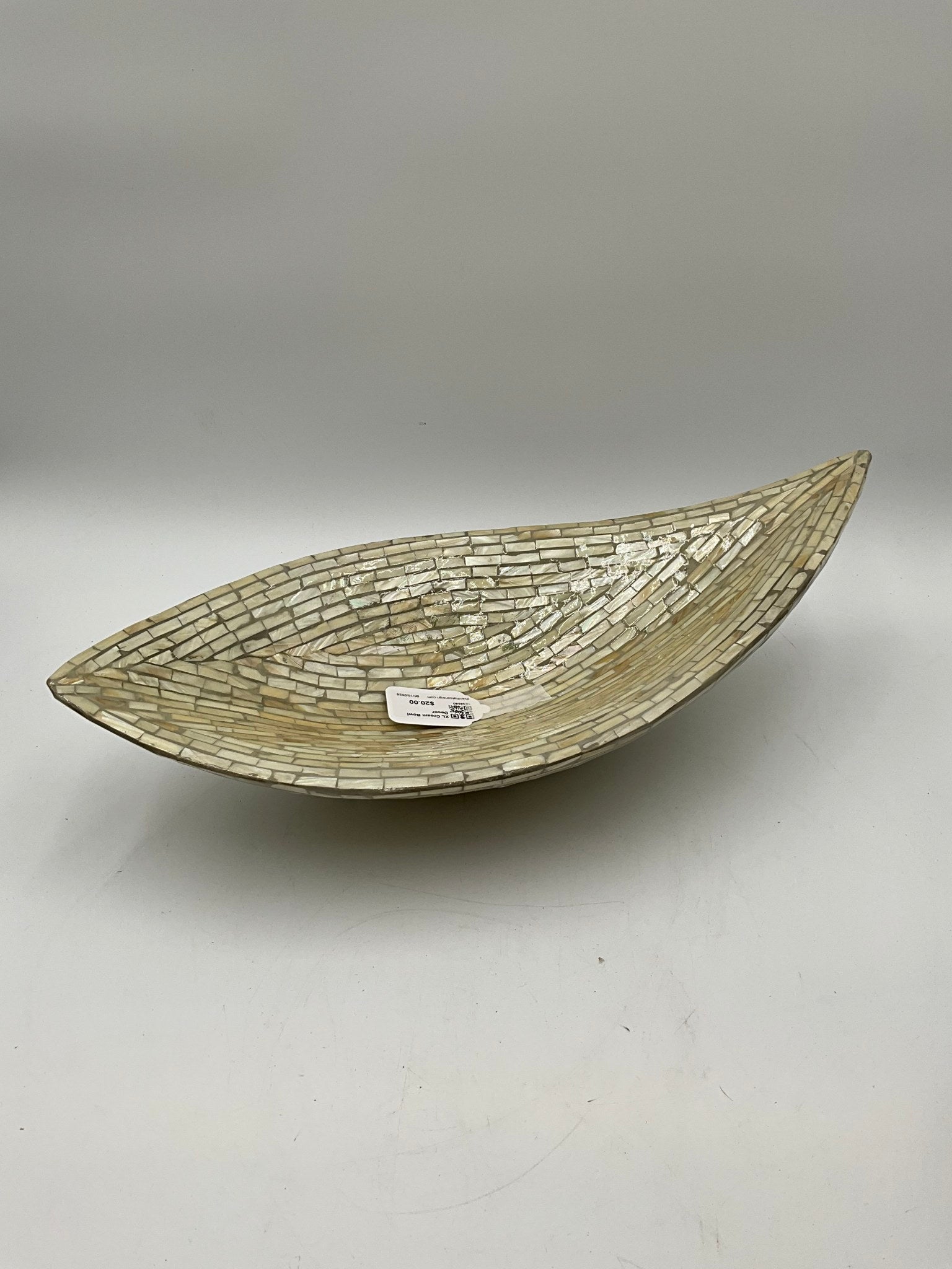 XL Cream Bowl Decor