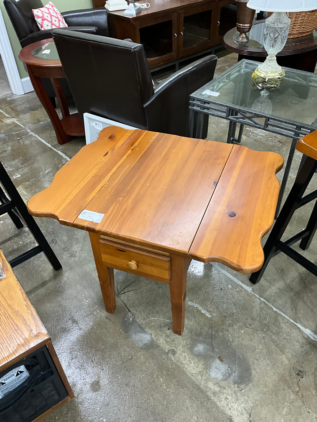 Wood Folding End Table