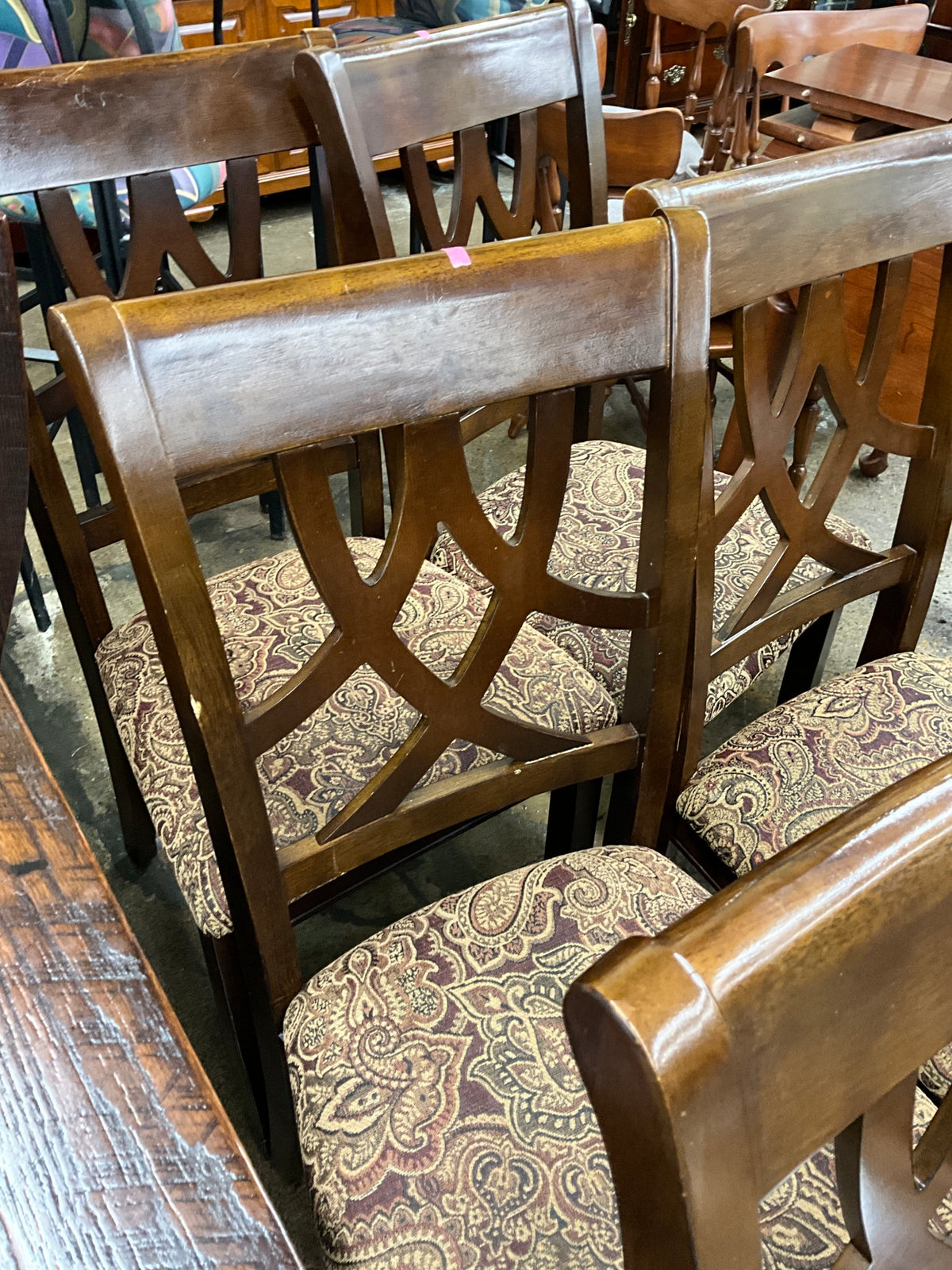 Set of 6 Dark Dining Chairs