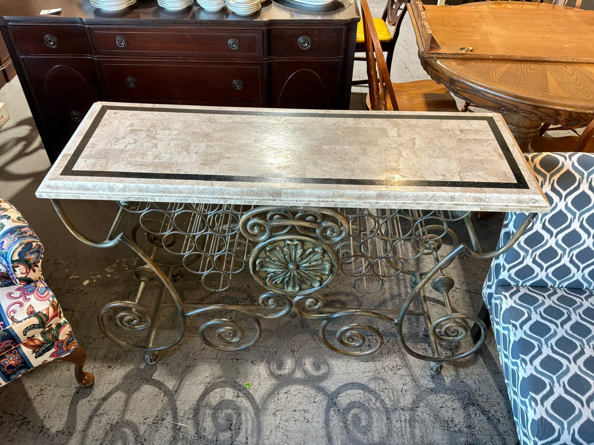 Wine Rack Marble Table