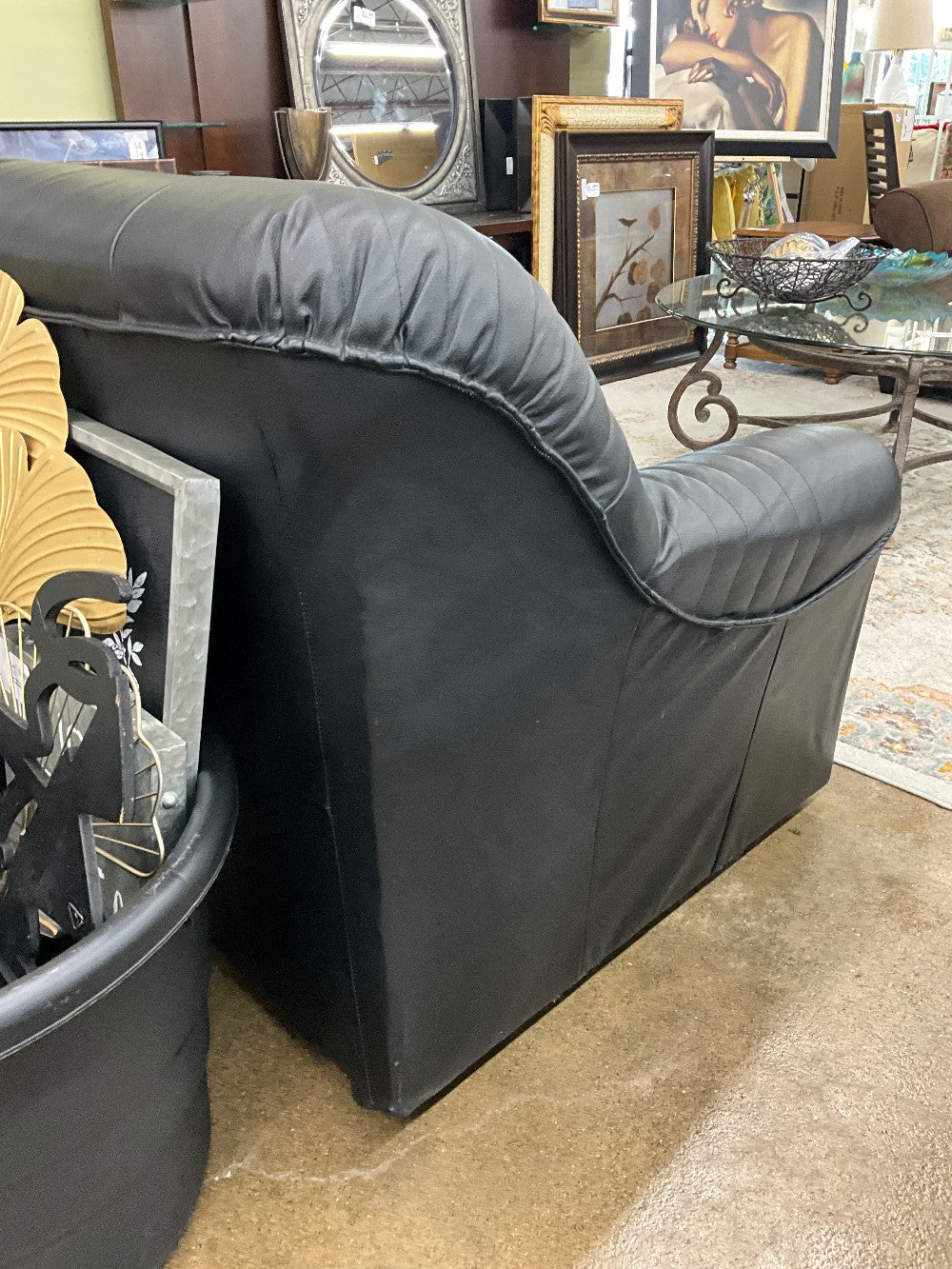 Black Leather Loveseat