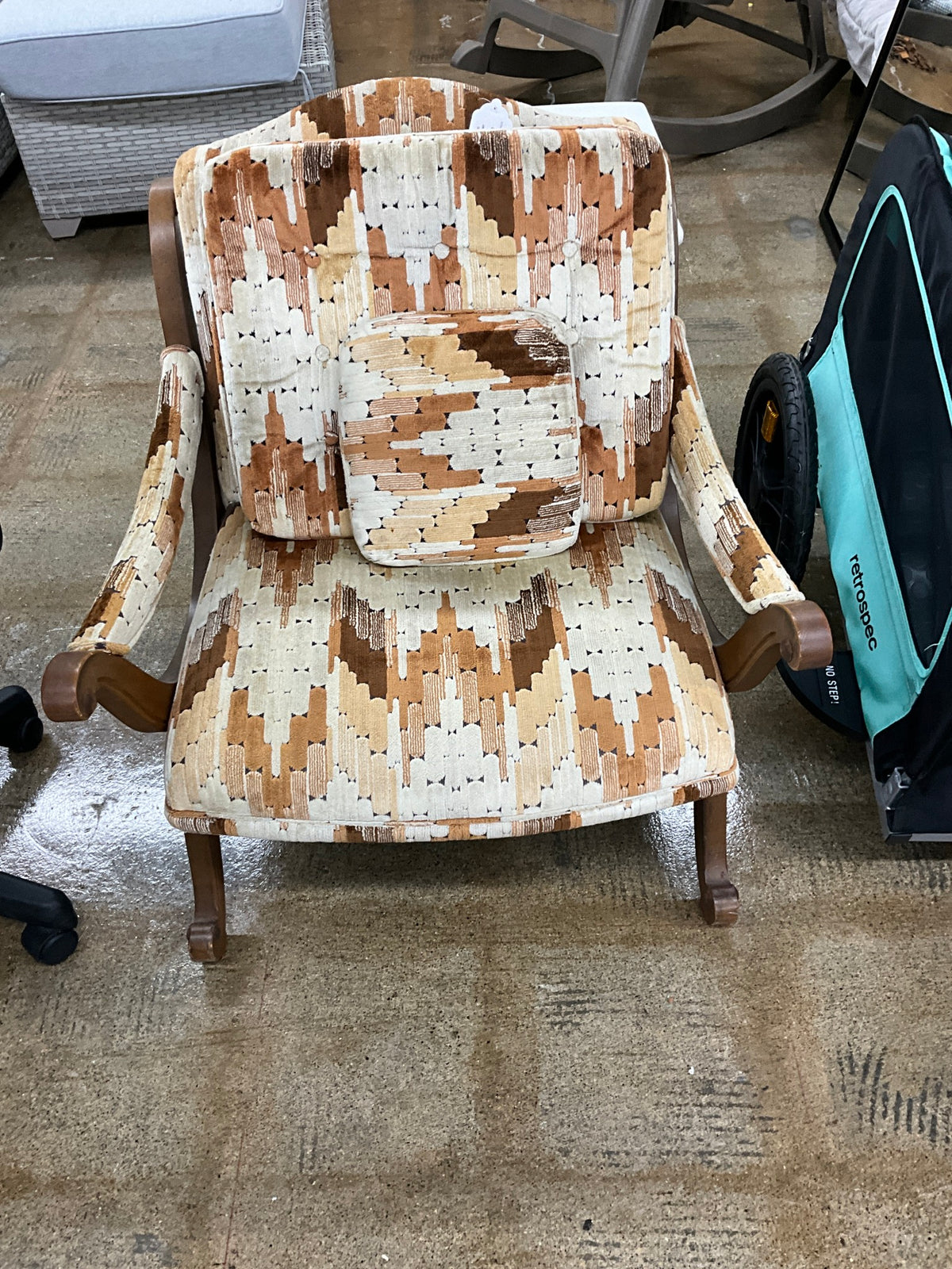 Brown Multi Colored Chair