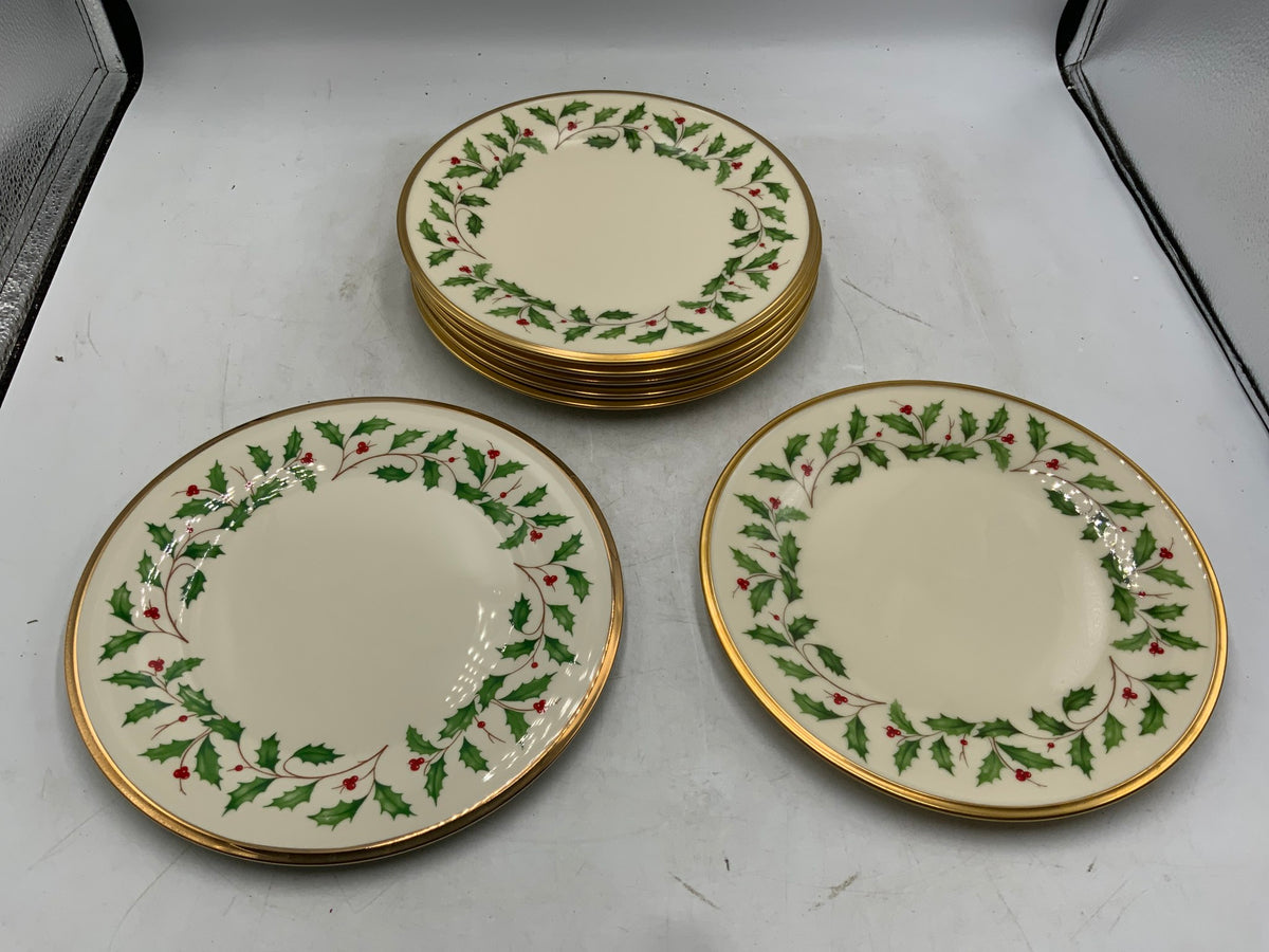 Lenox Holiday Salad Plates Set of 7