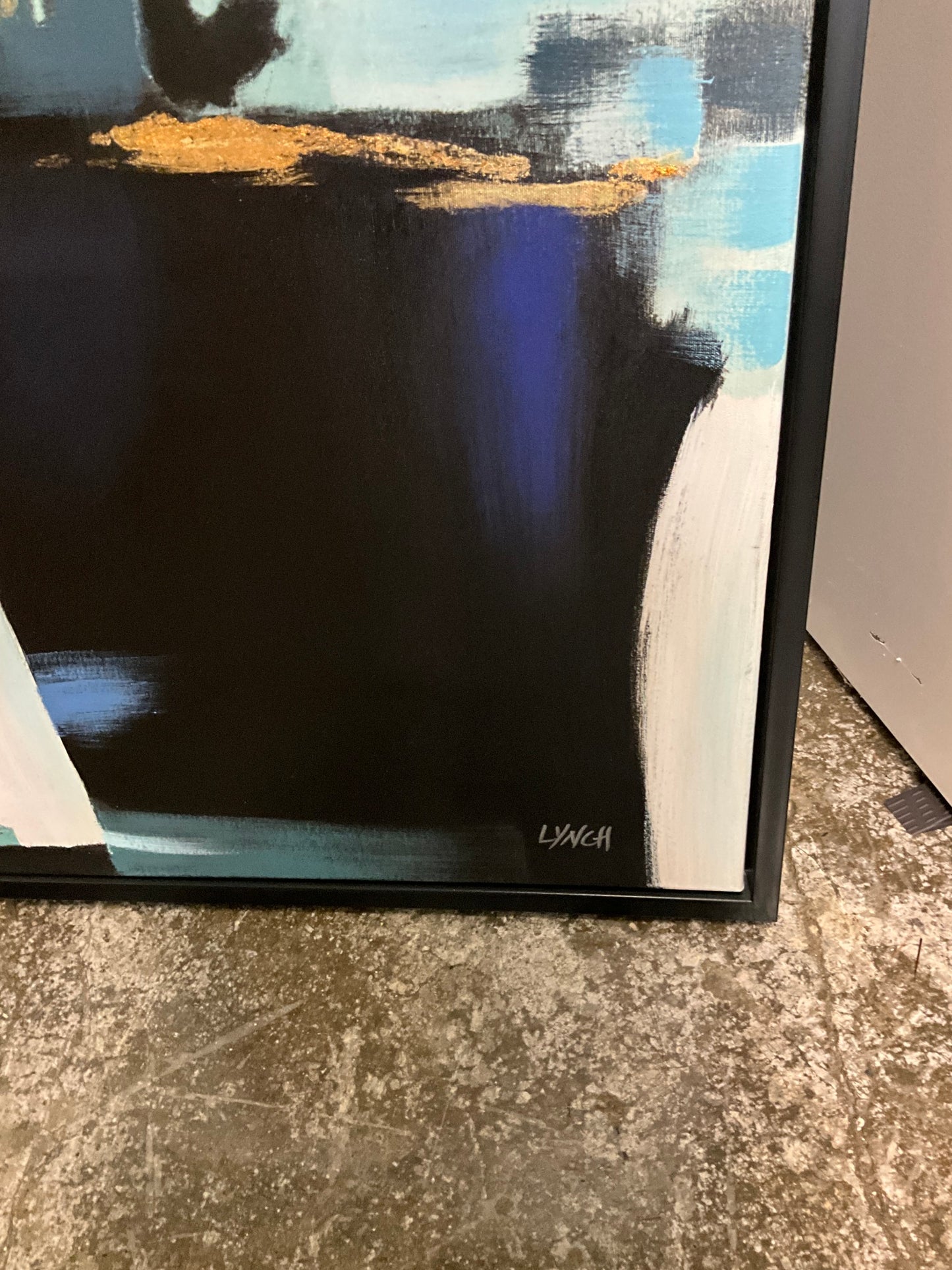 XL Blue Framed Canvas