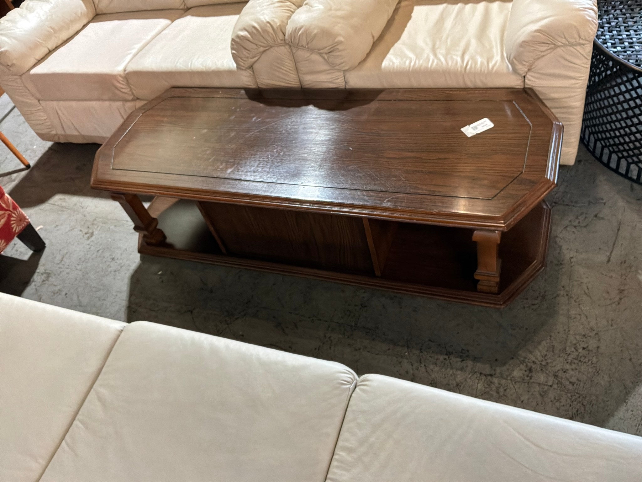 Dark Wood Long Coffee Table