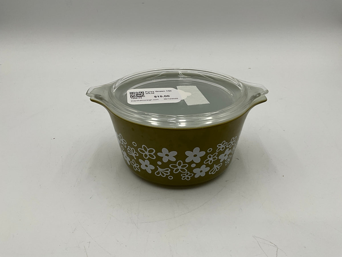 Pyrex Green 1Qt w/Lid