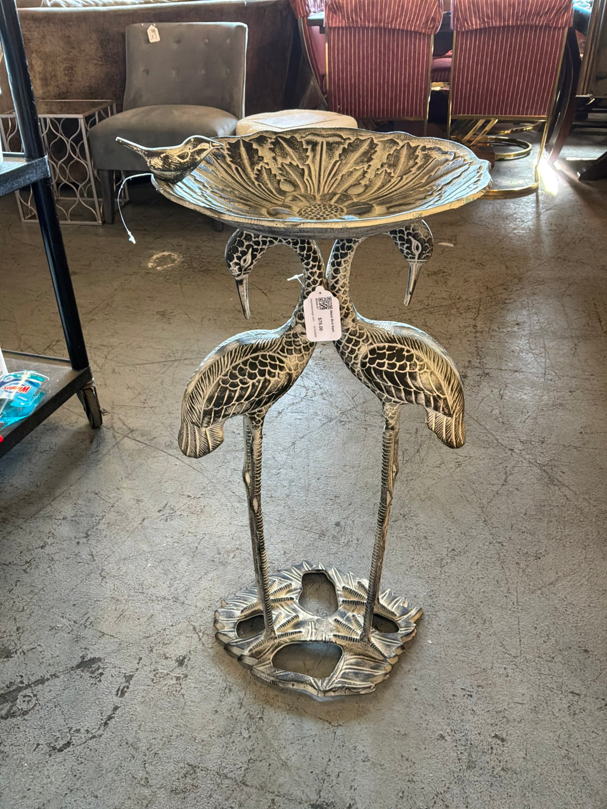 Metal Bird Bath
