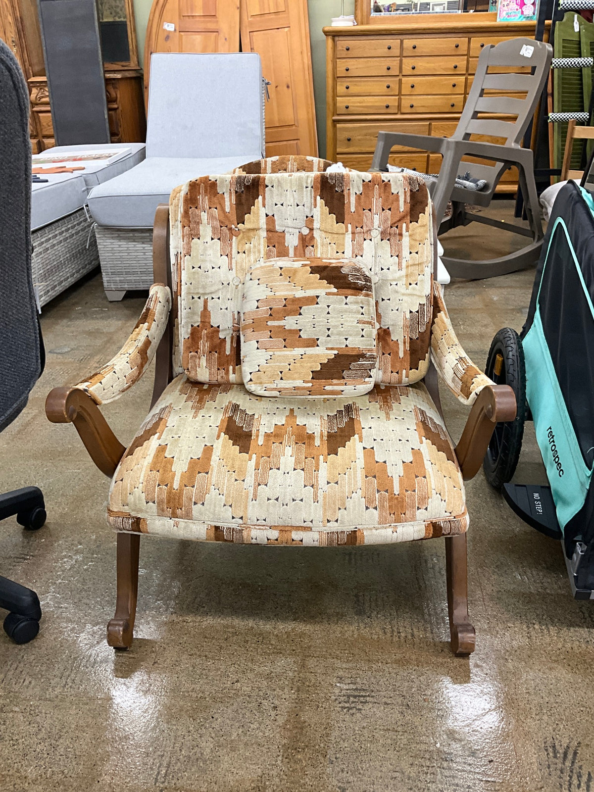 Brown Multi Colored Chair