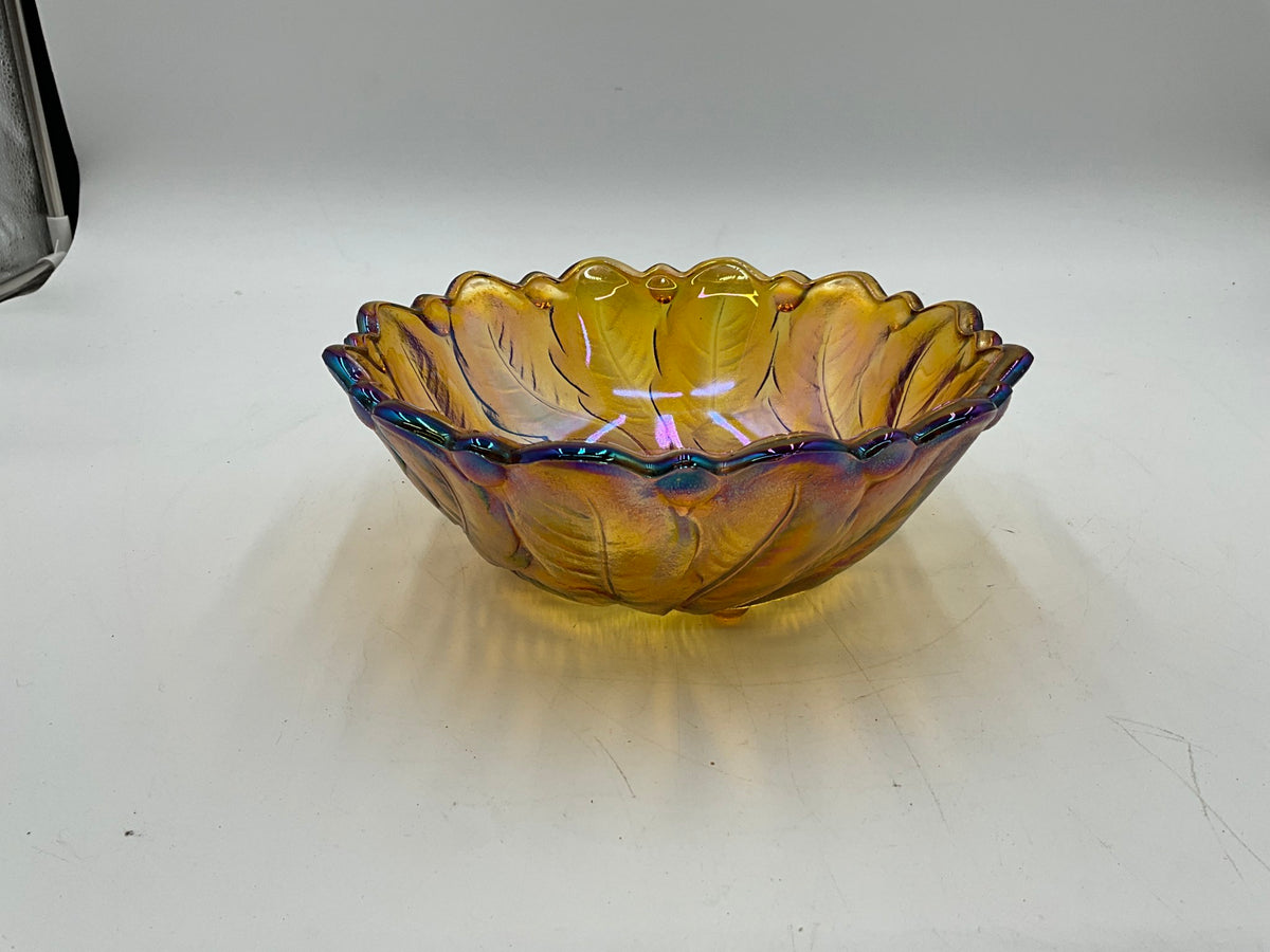 Indiana Glass Wild Rose Iridescent Bowl