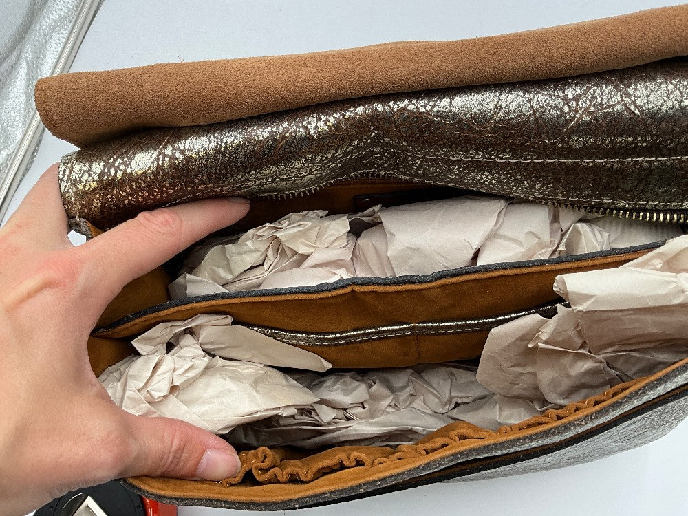 Patricia Nash NWT! Metallic Chocolate Crossbody