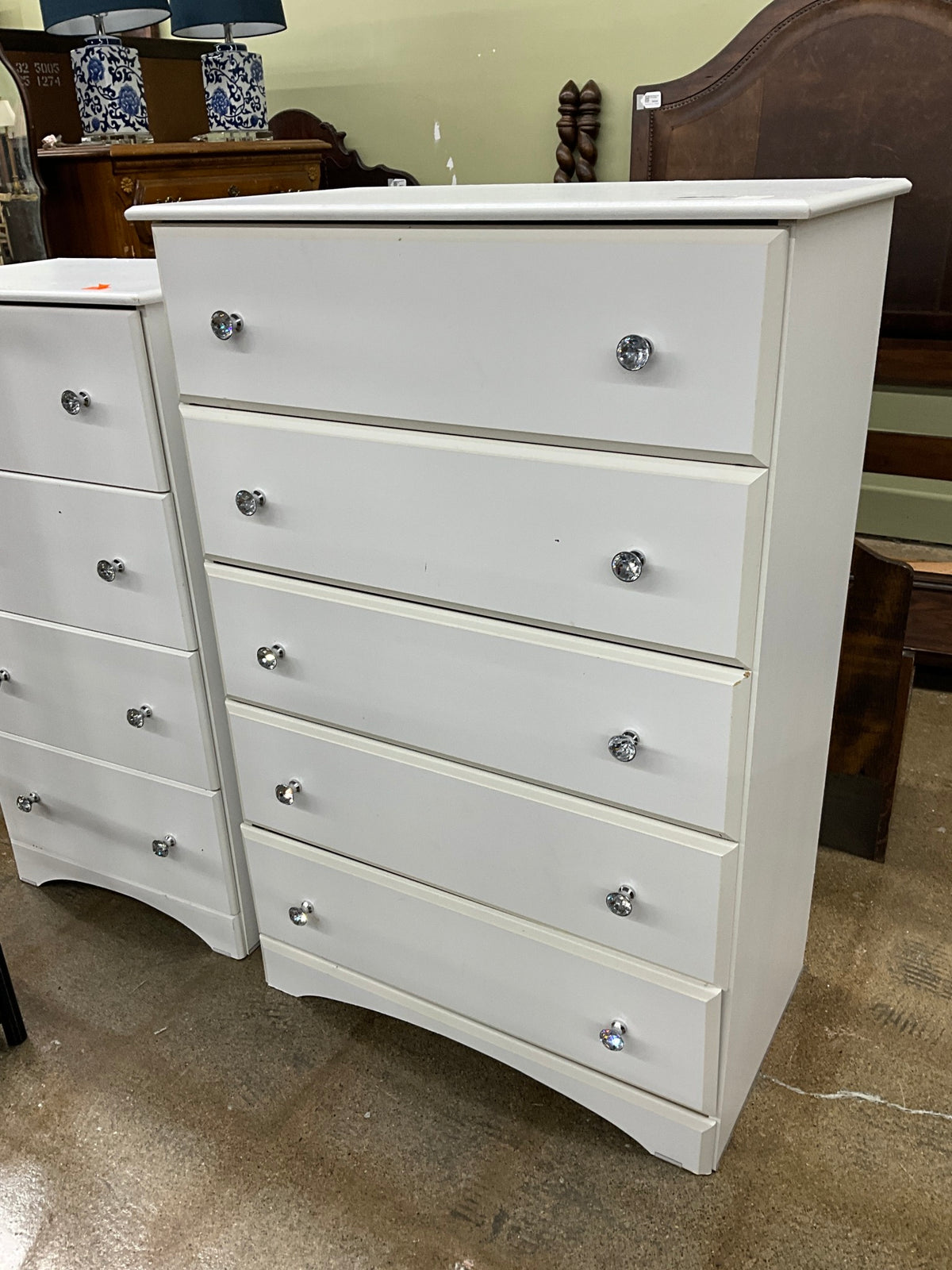 Tall White Chest of Drawers