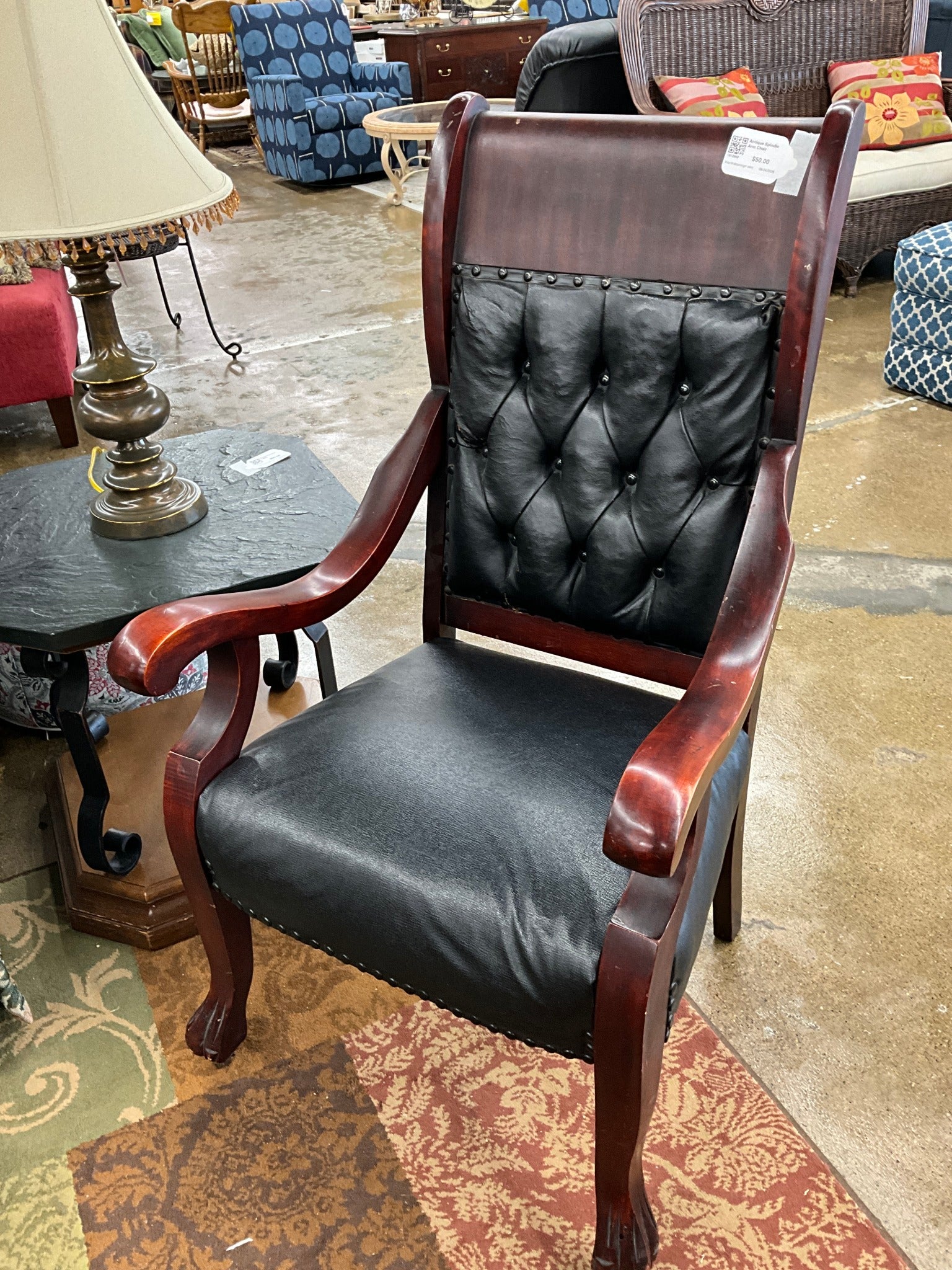 Antique Spindle Arm Chair