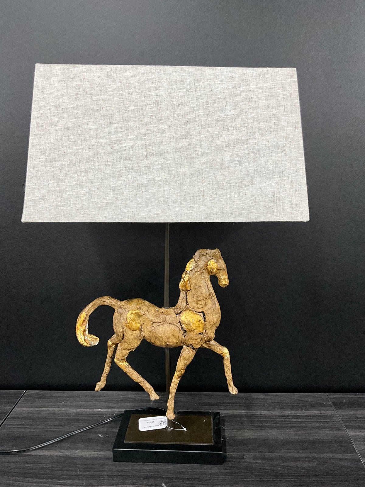Gold Horse Lamp