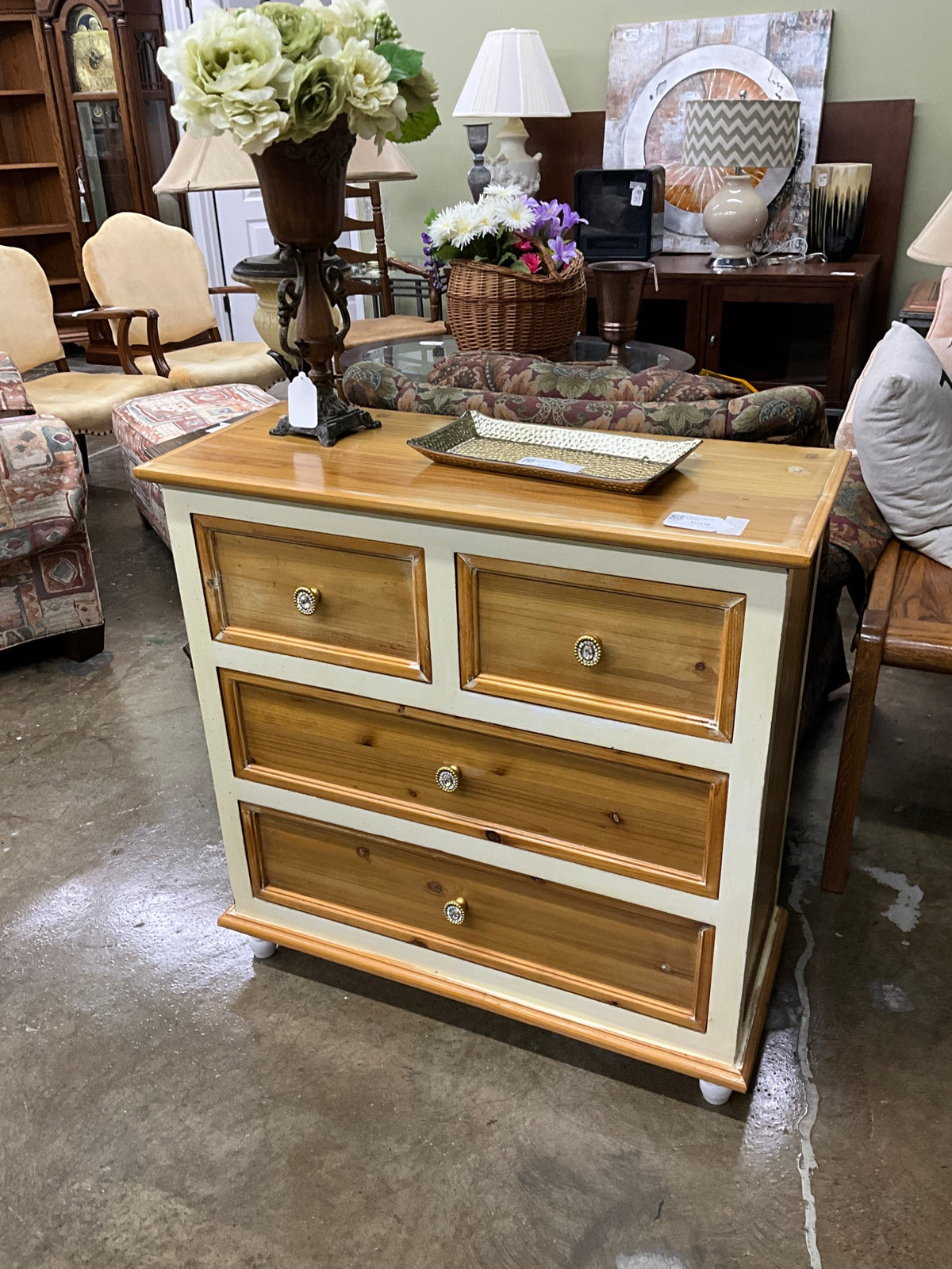 4 Drawer Wood Cabinet