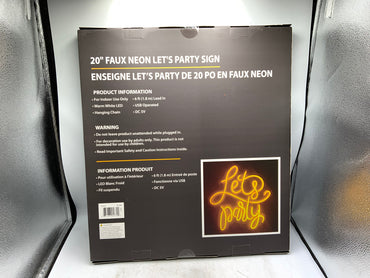 Let's Play Faux Neon Sign