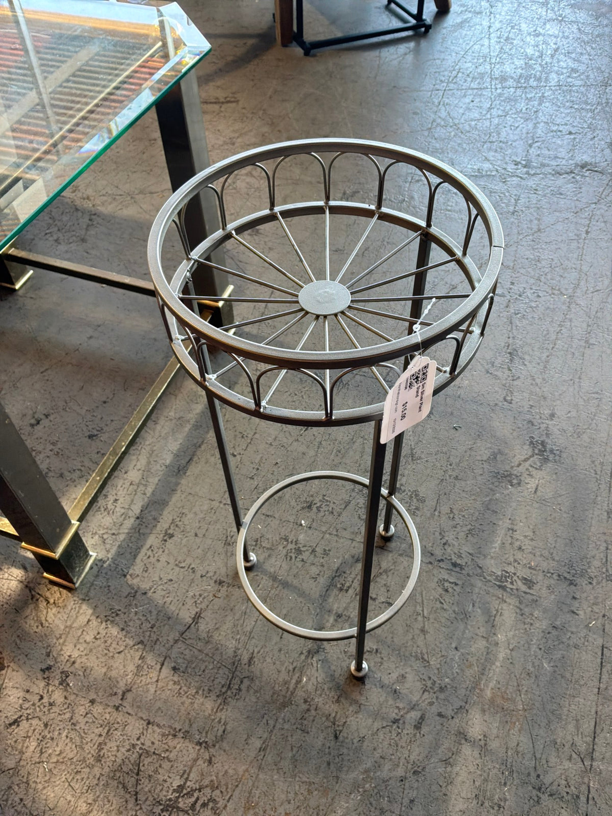 Sm Silver Plant Stand