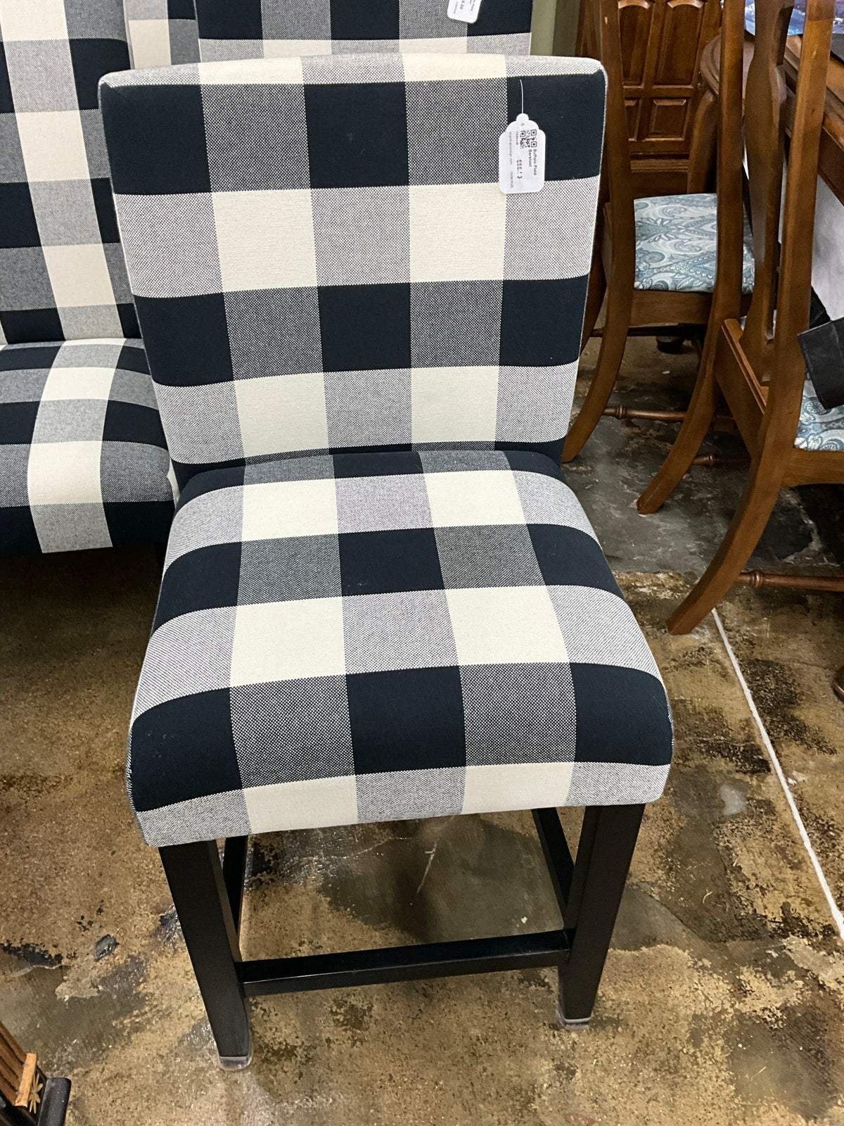 Buffalo Plaid Barstool