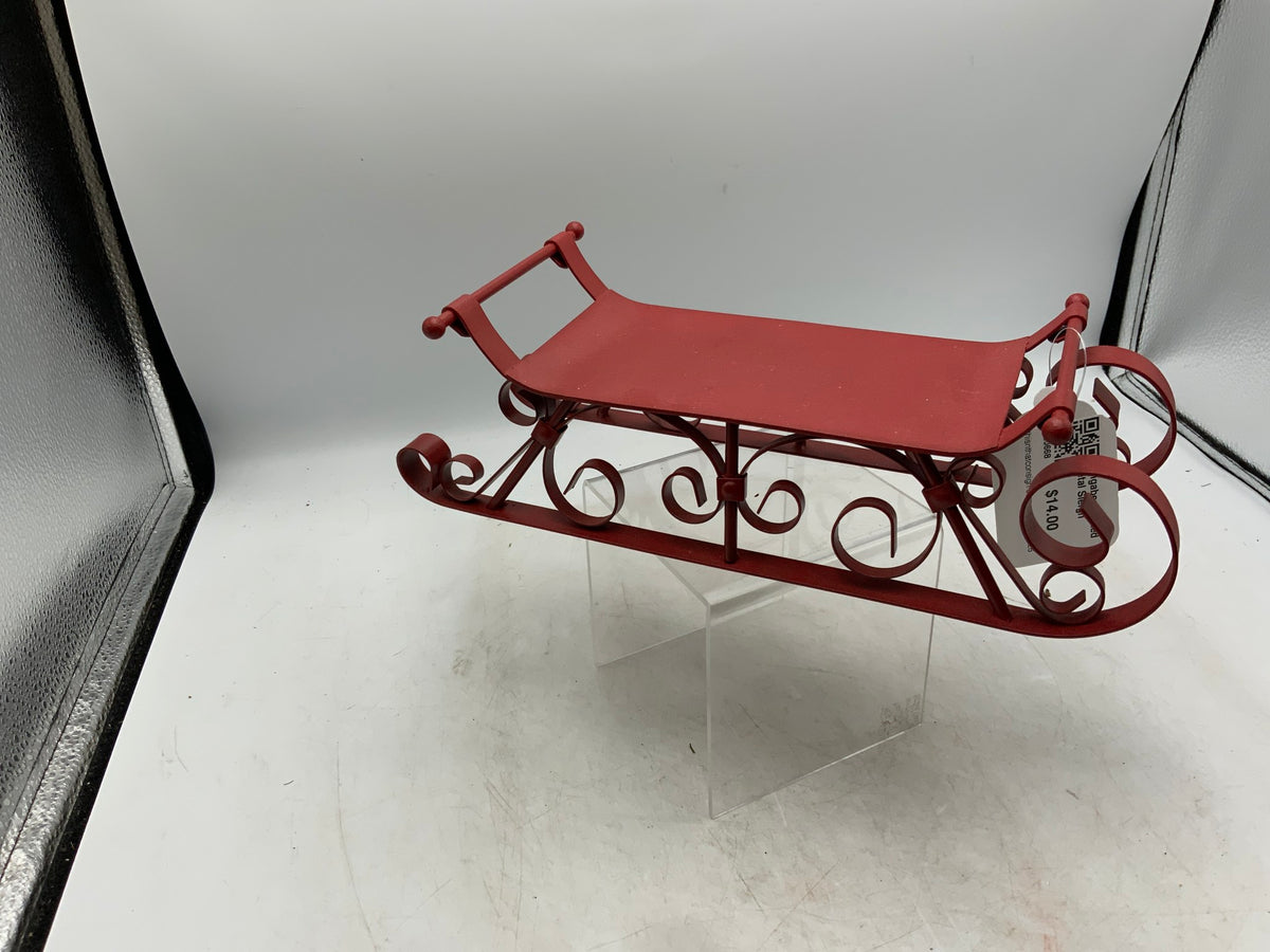 Longaberger Red Metal Sleigh