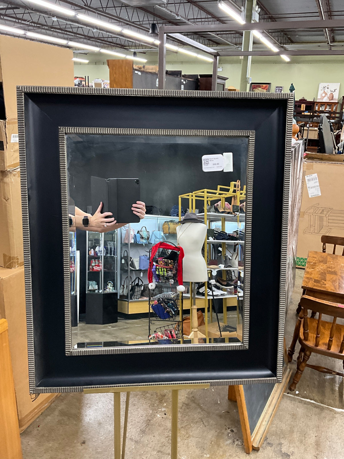 Black Square Mirror