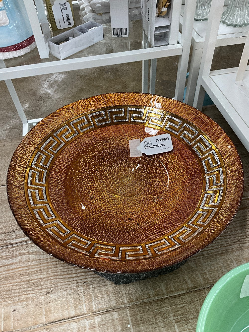 Orange Turkish Delights Centerpiece Serving Bowl