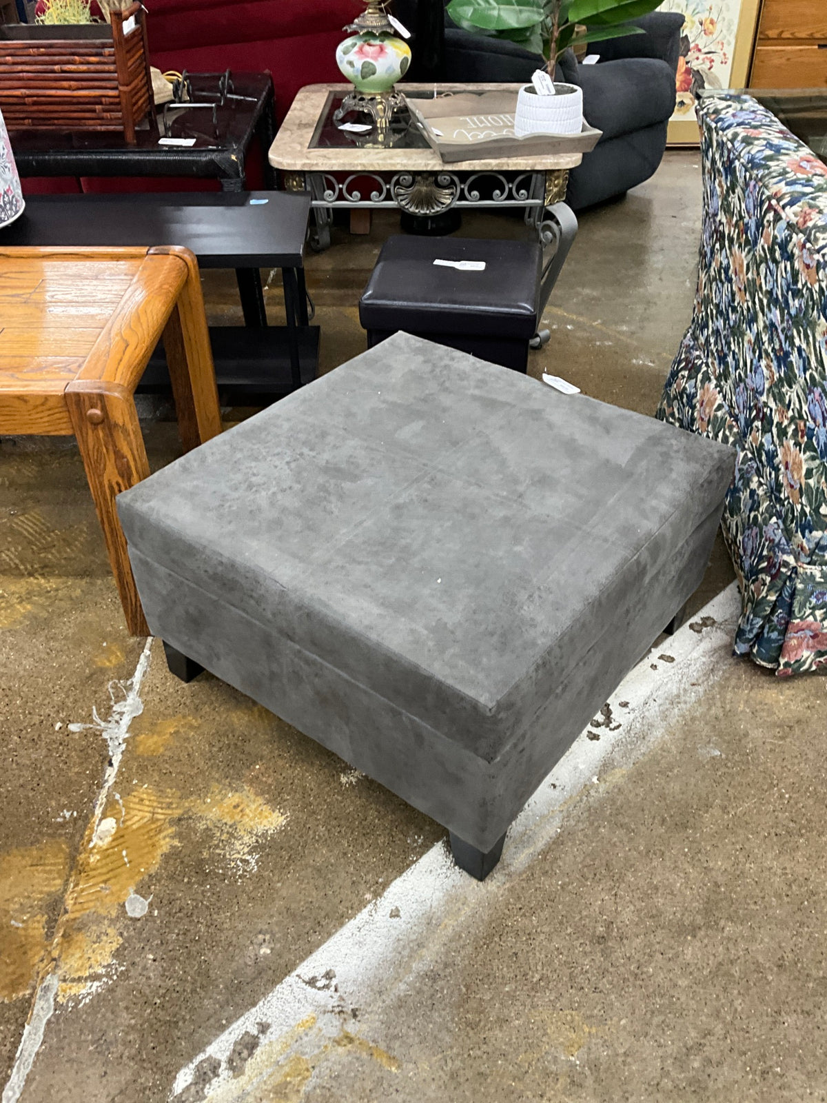 Grey Ottoman