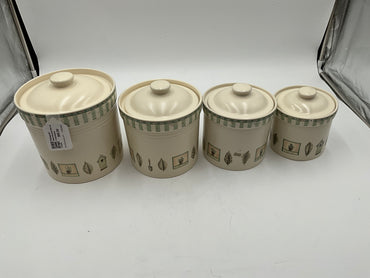 Pfaltzgraff Naturewood Set of 4 Canisters