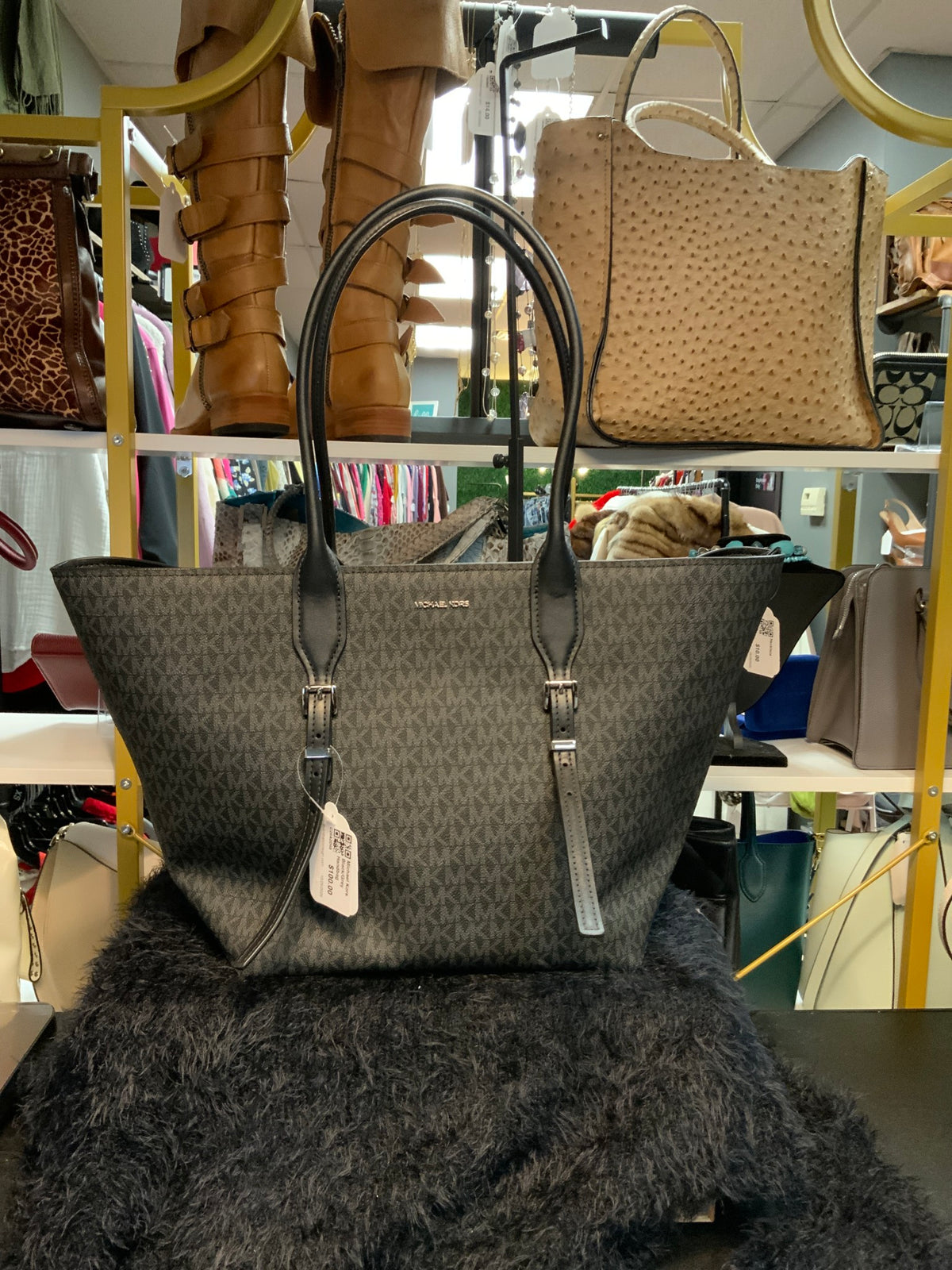 Michael Kors Black/Grey Handbag
