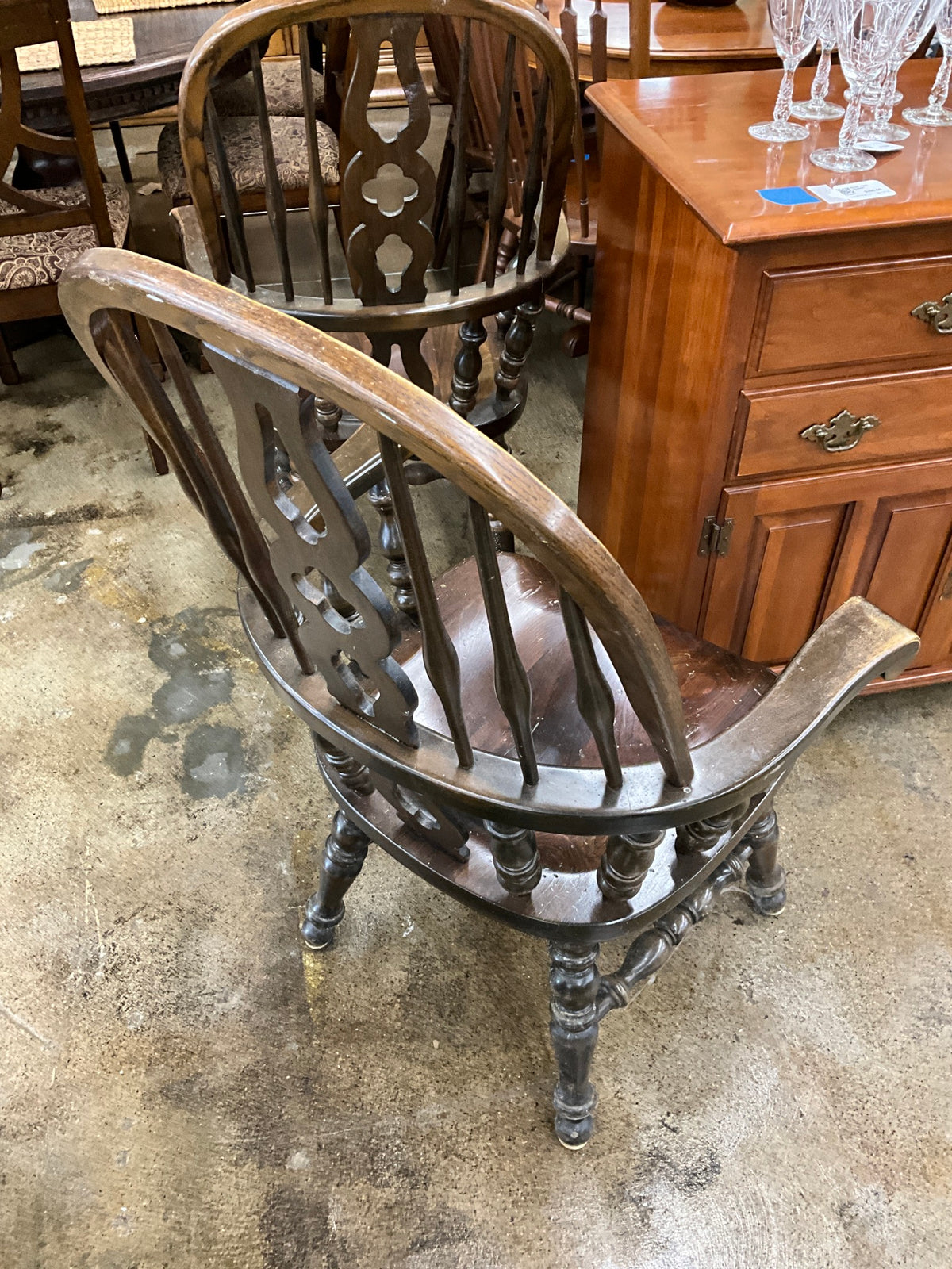 Set of 4 Wood Dining Chairs