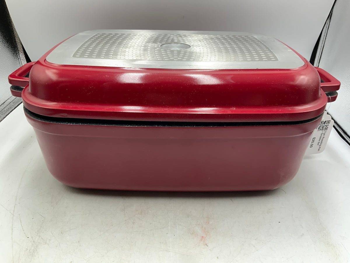 3 pc Roasting Pan / Griddle Set