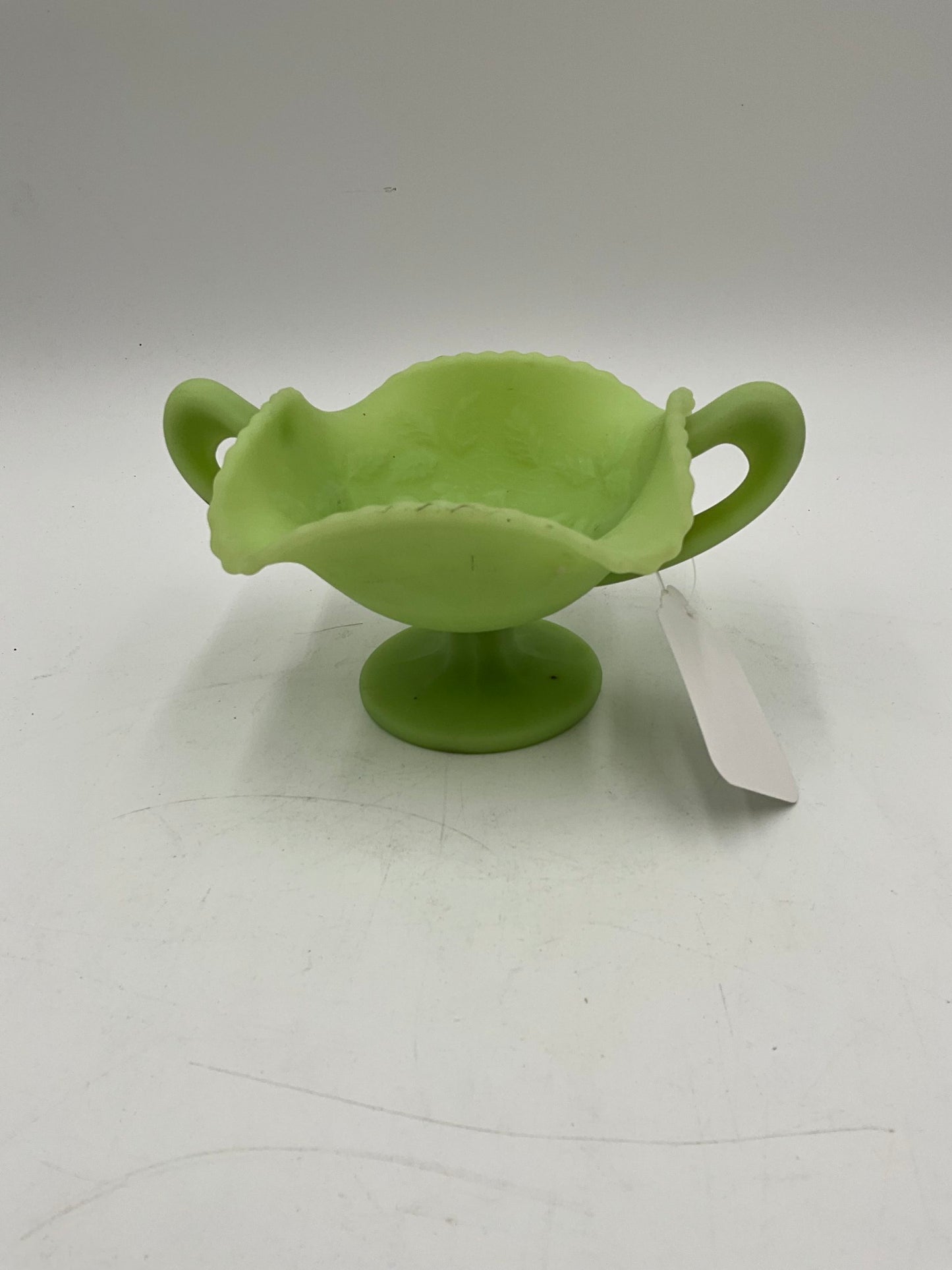 Fenton Green Dish w/ Handles