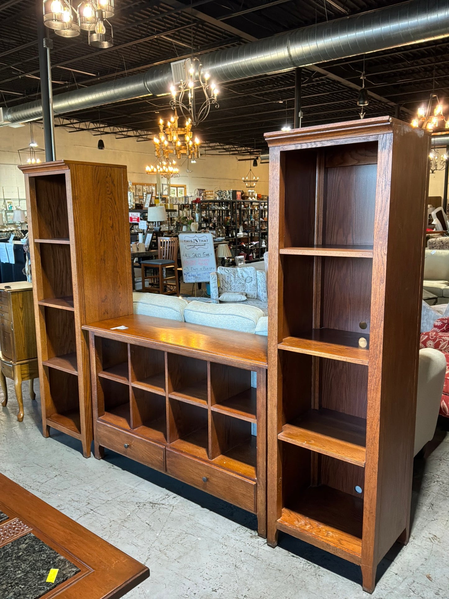 Large Wood Entertainment Center