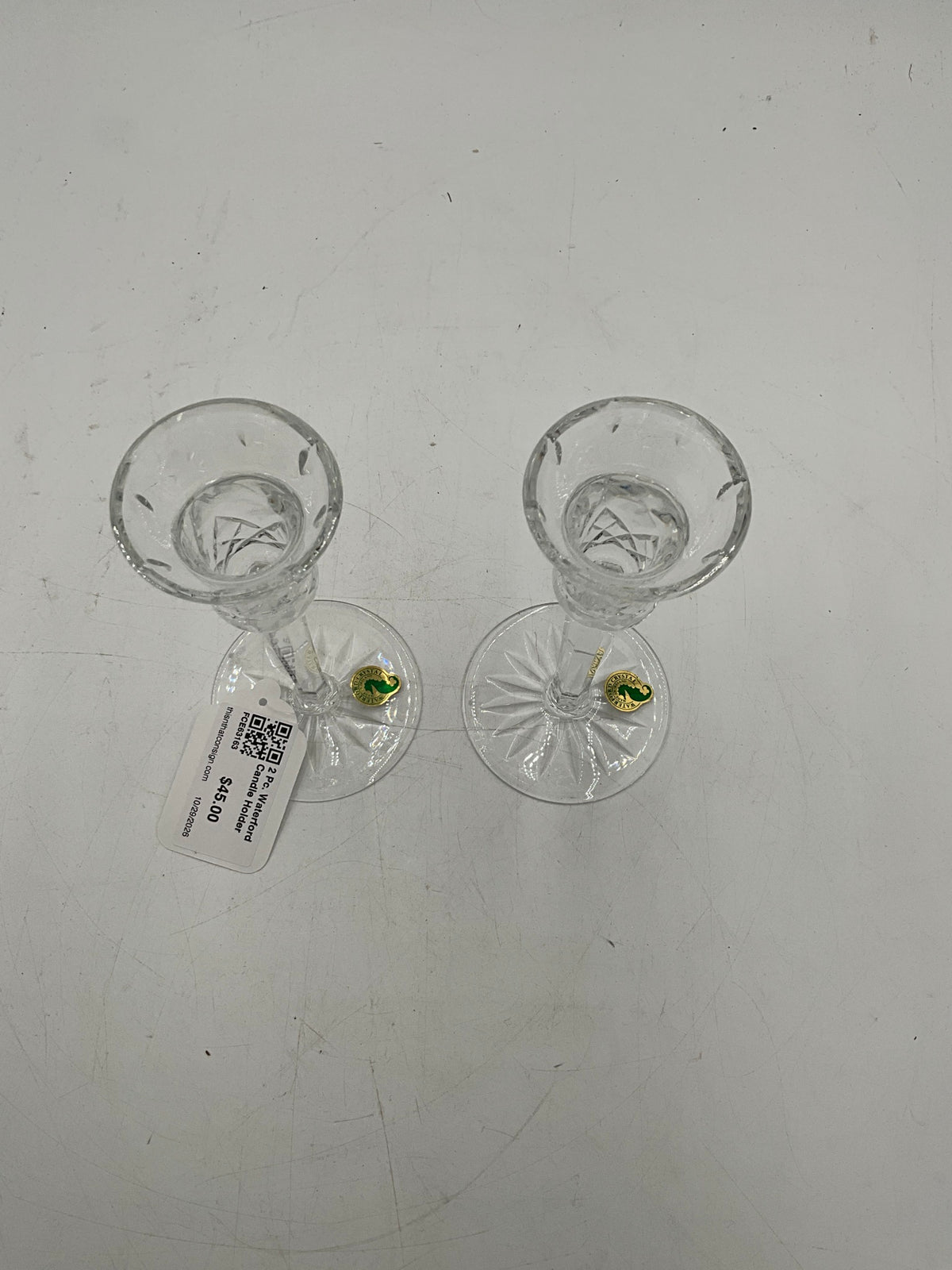 2 Pc. Waterford Candle Holder