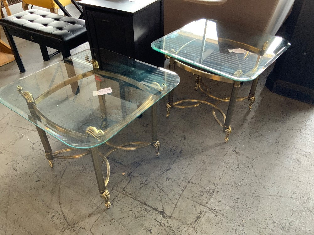 Accent Glass Top / Gold Base Table