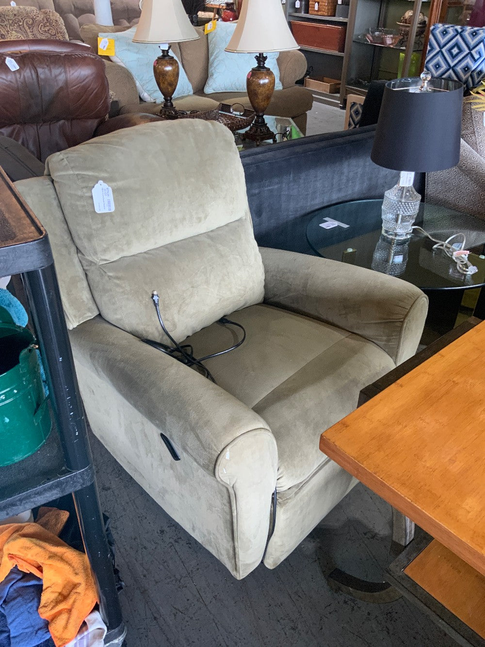Petite Green Power Recliner