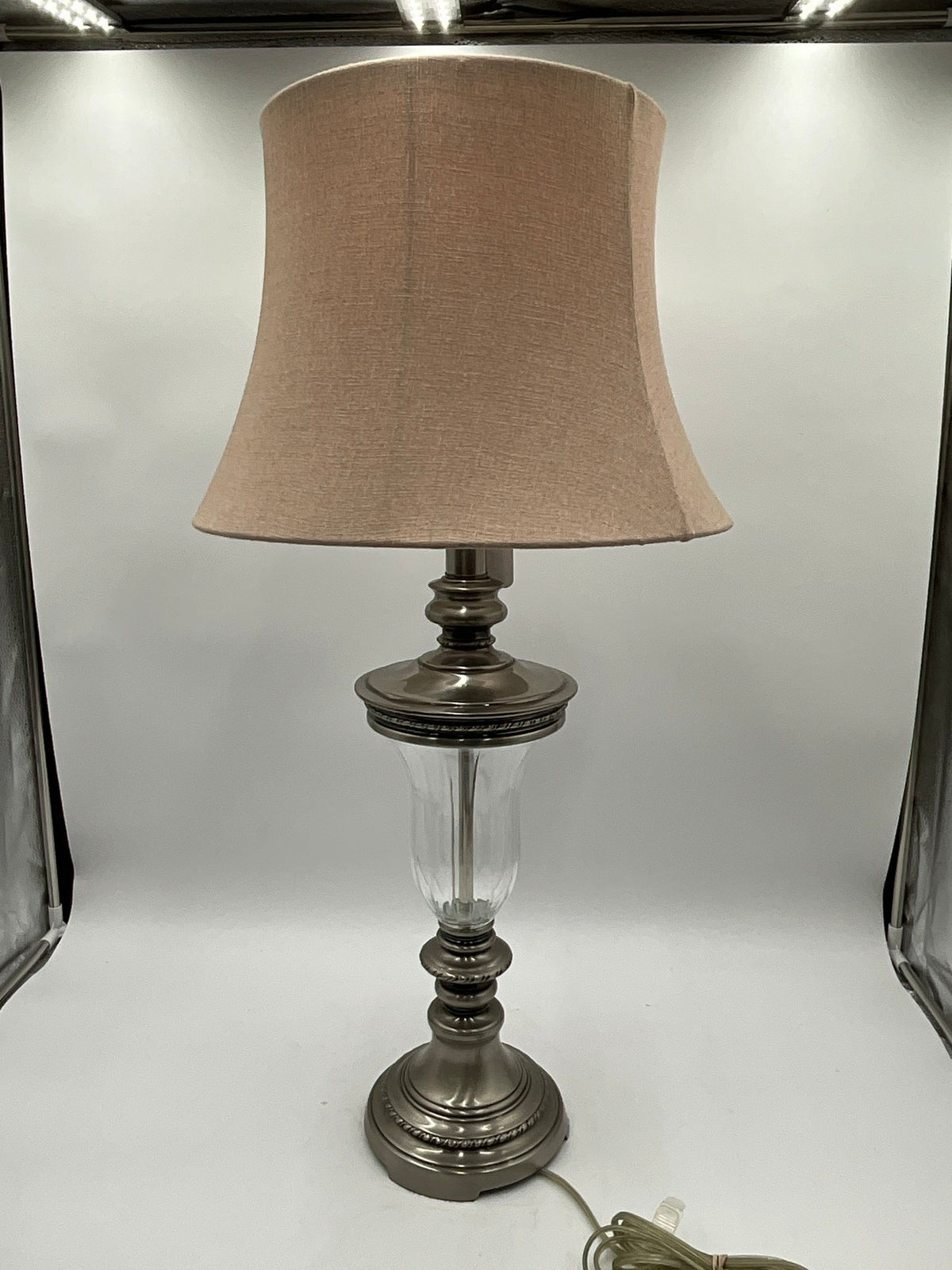 Silver & Glass Lamp