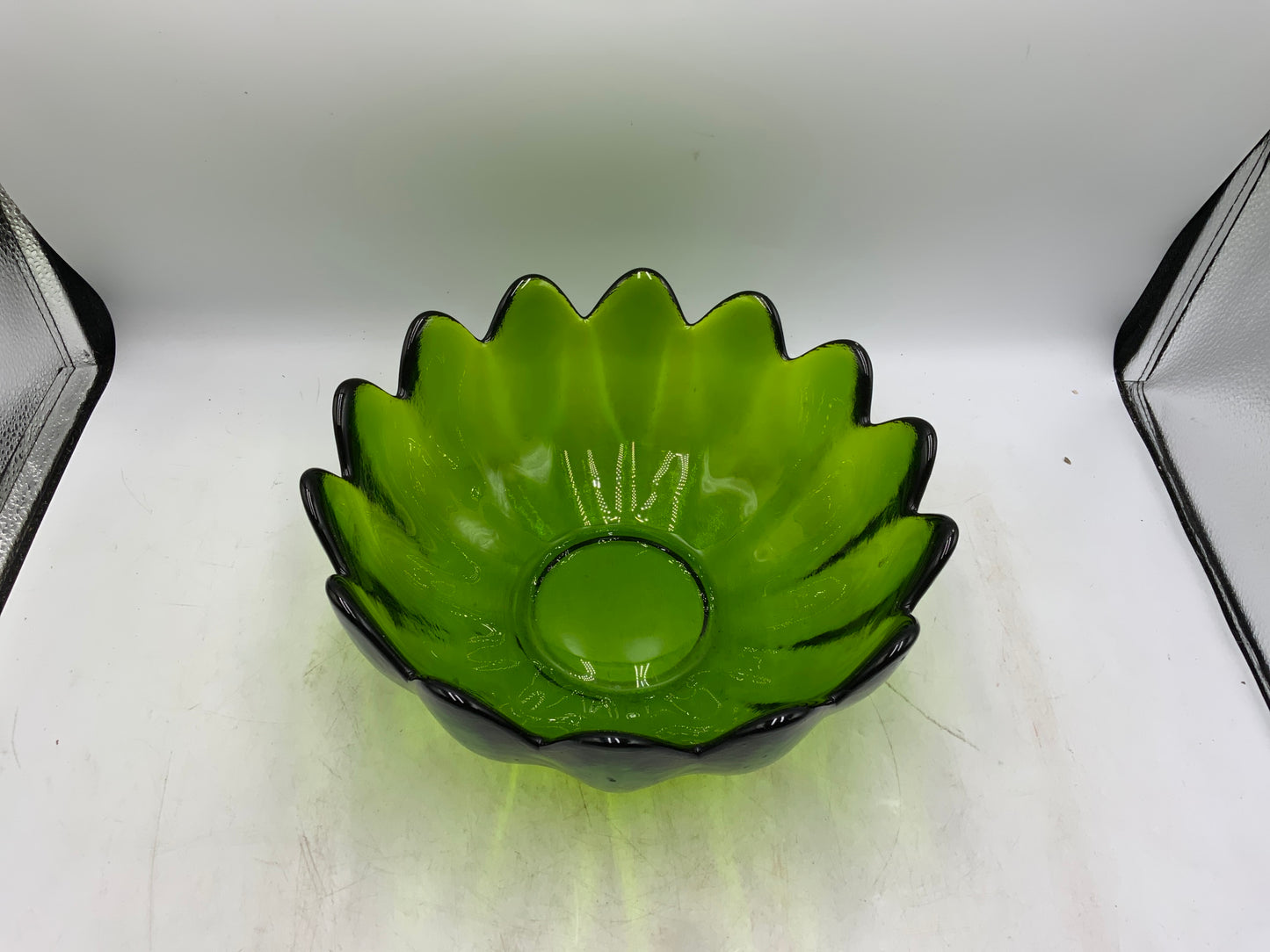 Blenko Green Lotus Bowl