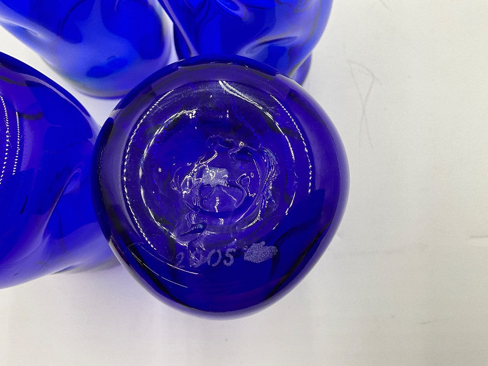 Blenko Pinched Dimple Tumbler Set of 4