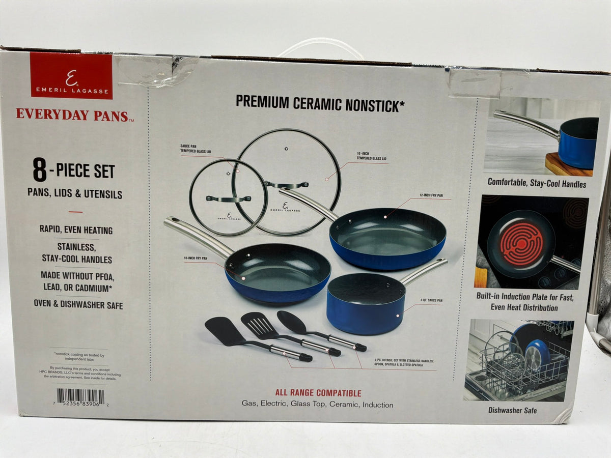 8Pc New Emeril Cookware Set