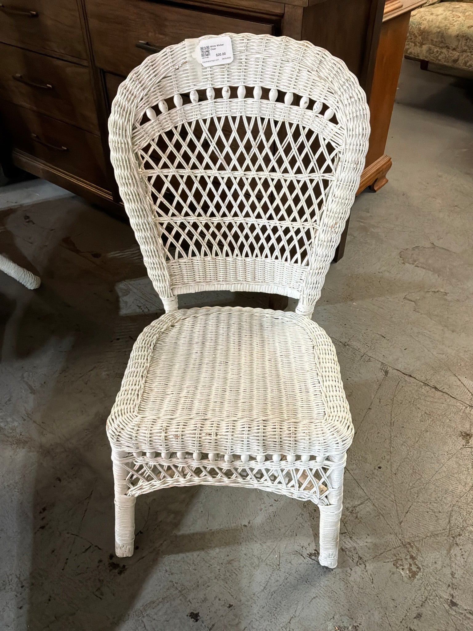 White Wicker Chair