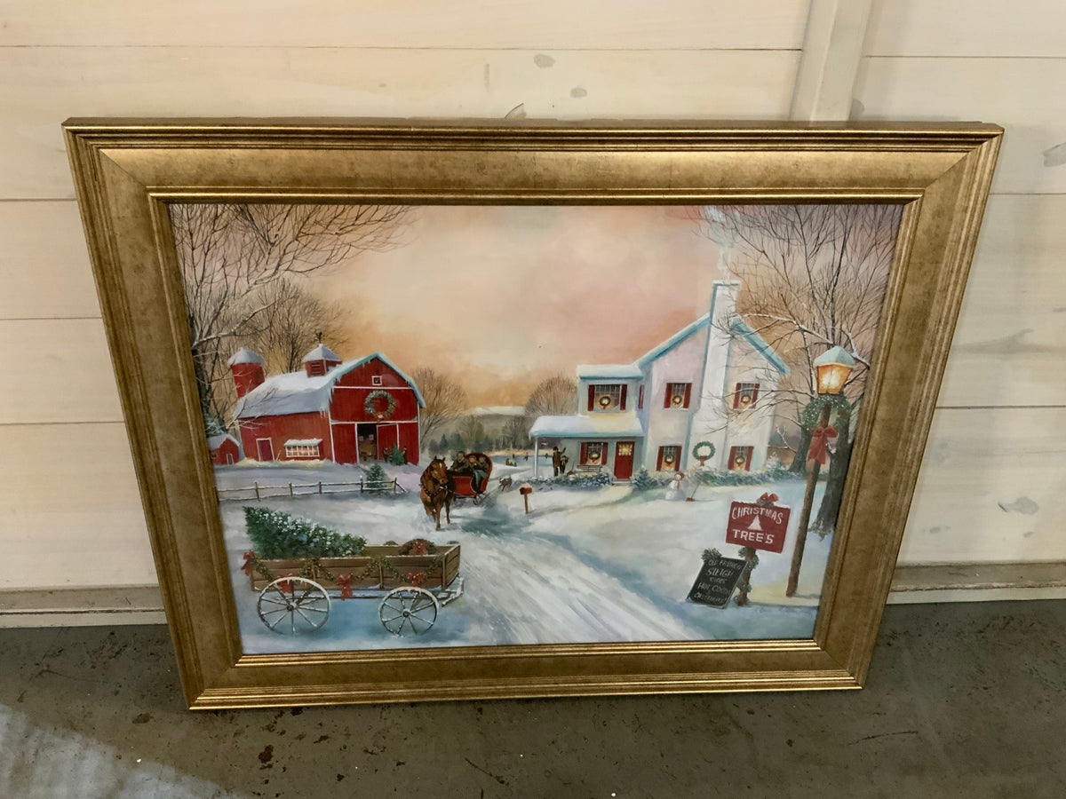 Lg Christmas Framed Art