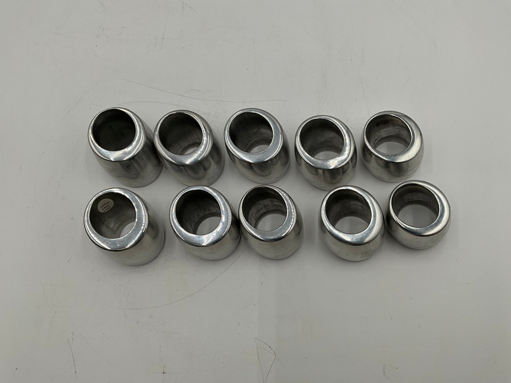 Set of 10 Silver Napkin Rings