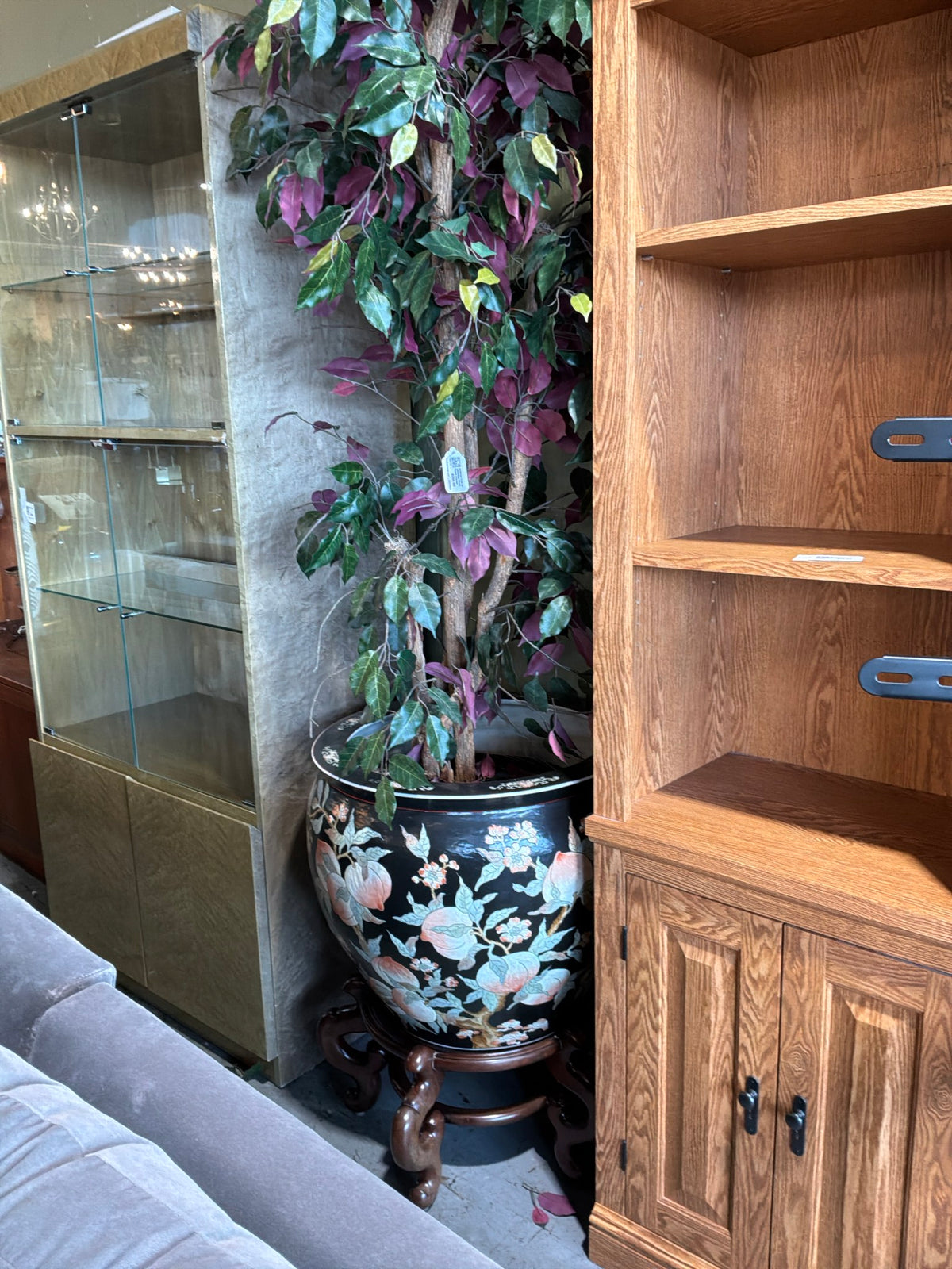 Artificial Tree w/ Japanese Black Peach Planter