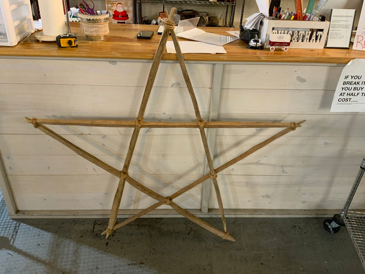 XL Wood Star Wall Decor