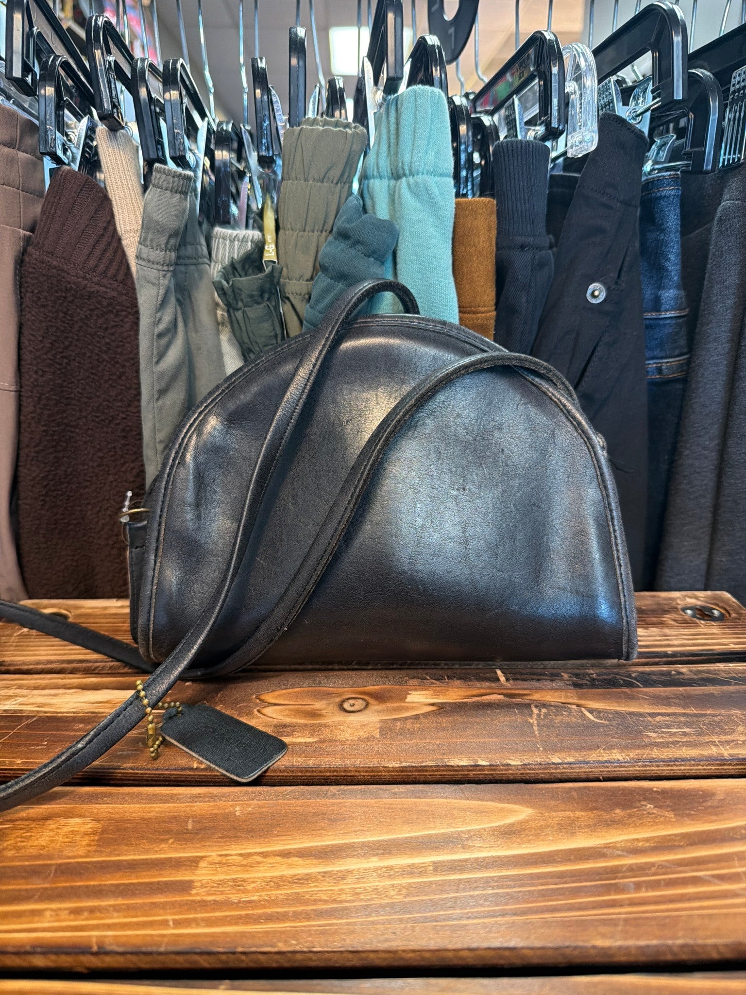 Vtg. Black Coach Crossbody