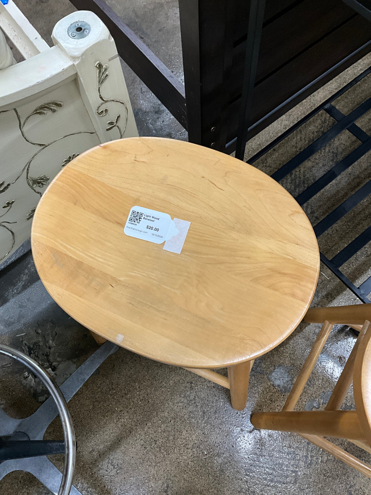 Light Wood Barstool