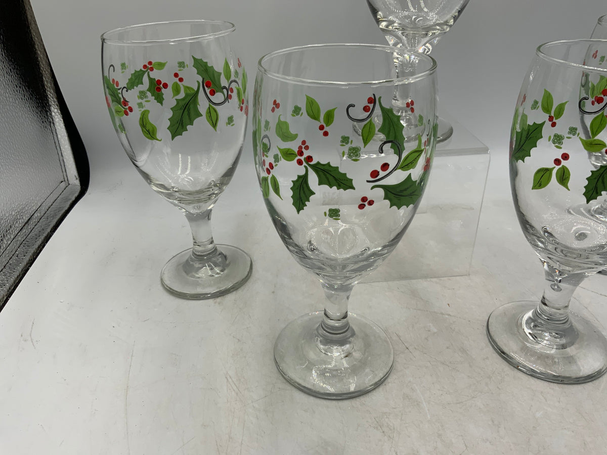 Christmas Wine Glasses Set of 6