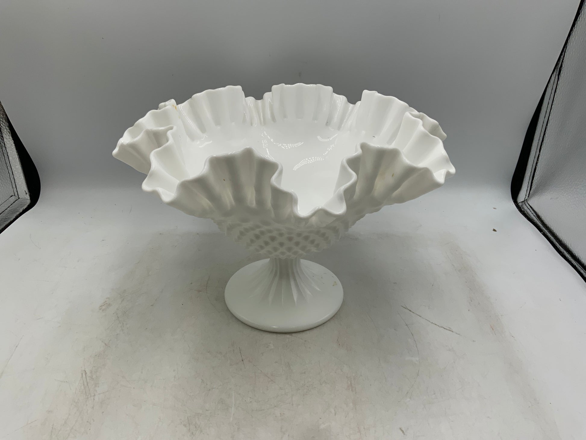 Milk Glass Pedestal Bowl