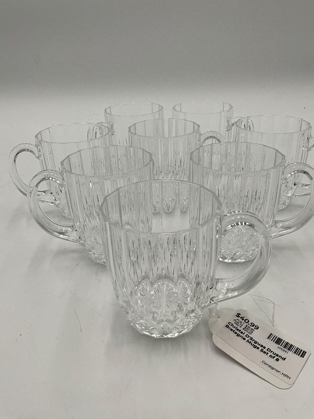 Christal D'Srgues Druand Bretagne Mugs Set of 8