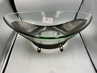 Lg Glass Bowl with Stand